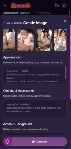 Lusychat third mobile screen