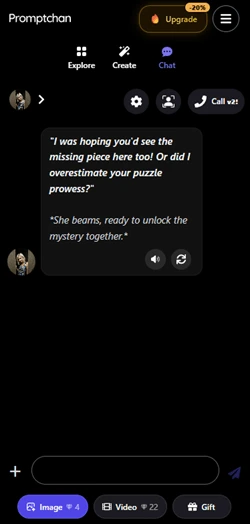 PromptChan secondary mobile screen