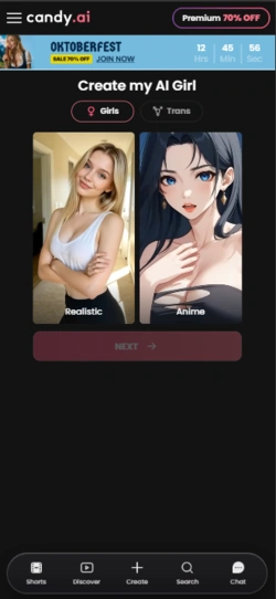 Candy AI third mobile screen