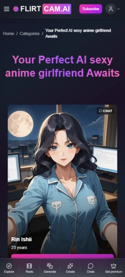 FlirtCam AI chat screen