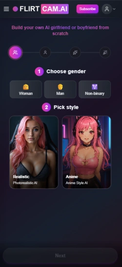 FlirtCam AI third mobile screen