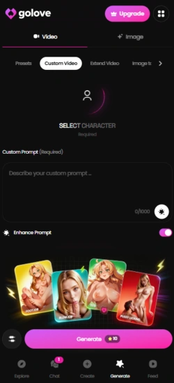 GoLove AI chat screen
